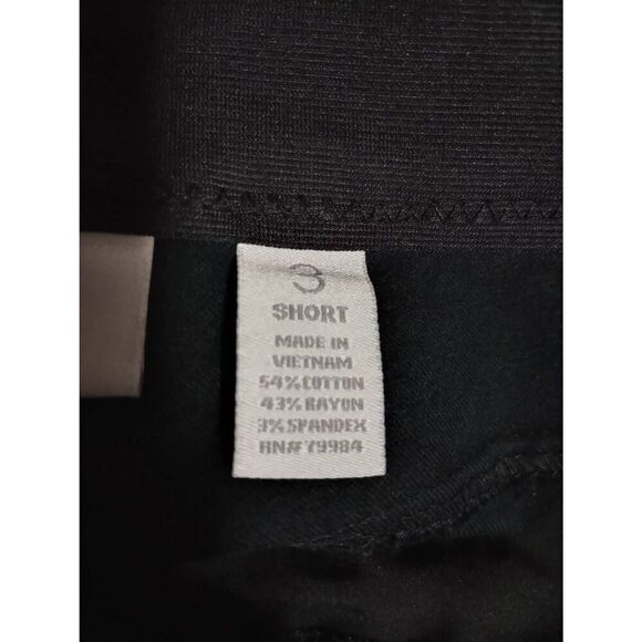 Chico's Pants So Slimming Chico's 3 Ladies Large Black Khakis Comfort Waist - Picture 7 of 8